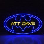 Batman-like neon sign for Att