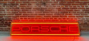 Red and Orange LED neon sign