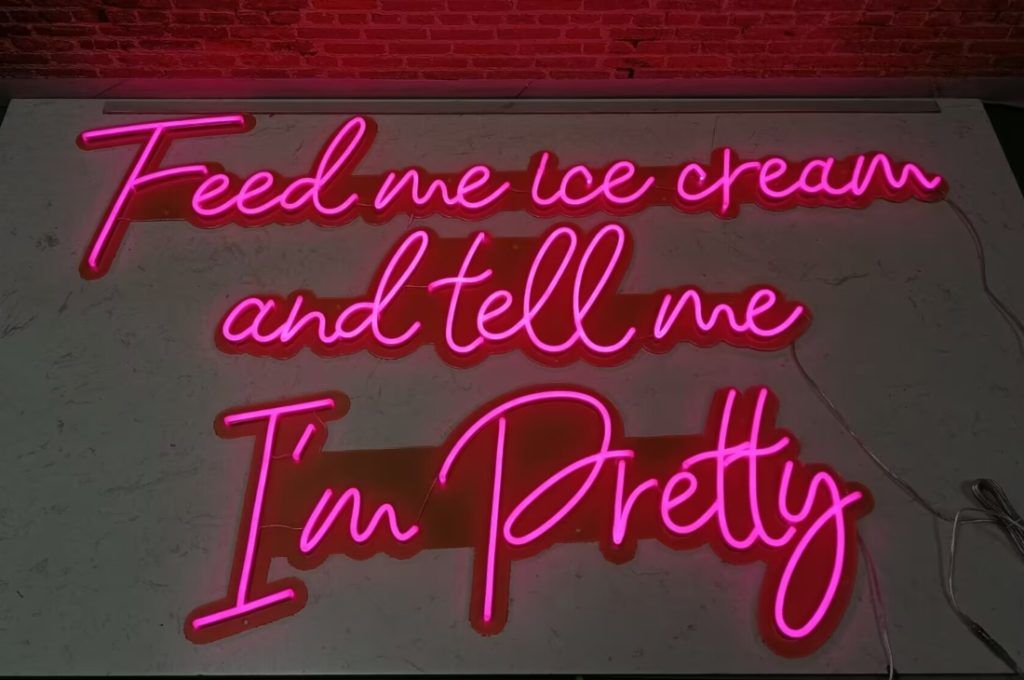 Icrecream shop Instagram backdrop LED neon sign