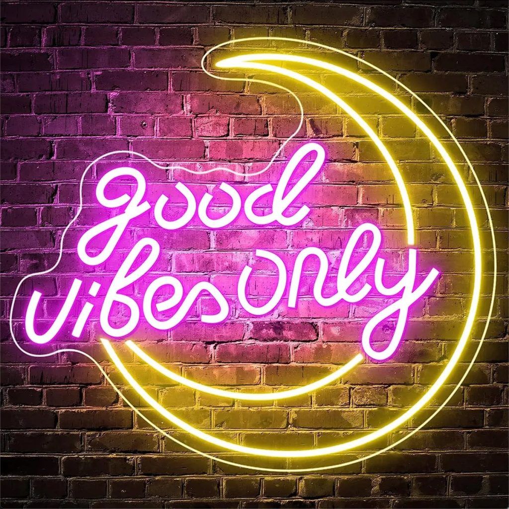 Good vibes only LED neon sign for home decor