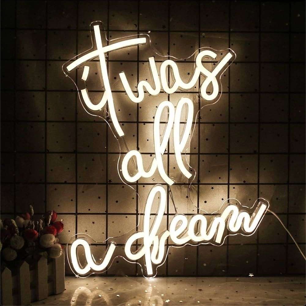 It was all a dream LED neon sign to inspire and encourage in schools