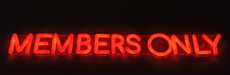 Members only LED neon sign red